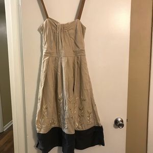 Linen Sleeveless Tie Back Dress